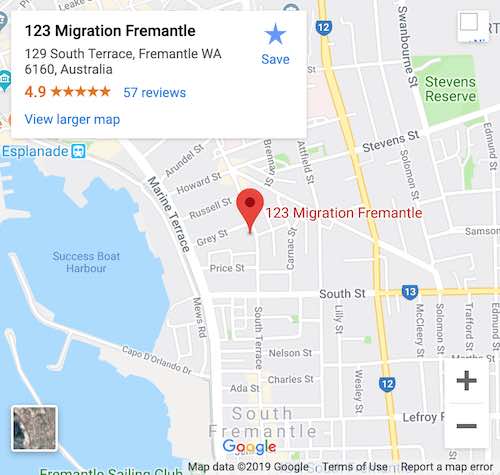 Google Map of our office in Fremantle